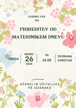 Vabilo materinski dan