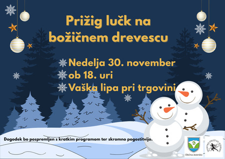 Blue and White Winter Merry Christmas Poster A3 (1)